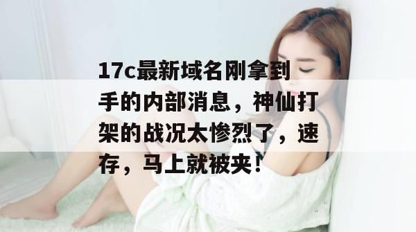 17c最新域名刚拿到手的内部消息，神仙打架的战况太惨烈了，速存，马上就被夹！